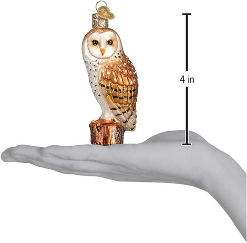 Old World Christmas Ornaments: Owls Glass Blown Ornaments for Christmas Tree, 3 x 3