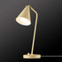 Globe Electric 52969 Emily 18" Desk Lamp, Matte Yellow, Brass Accents, White Inner Shade, Rotary Switch on Base