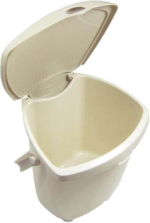 Redmon For Kids 8003 Sure-Close Kitchen Food Scrap Warm Gray Pail, Beige