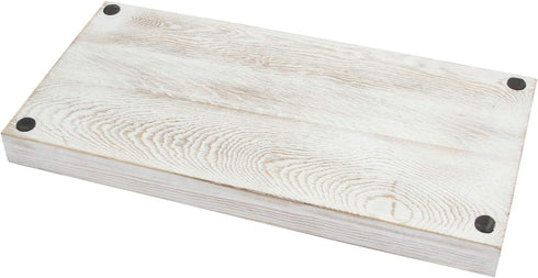 MyGift Whitewashed Wood Sunglasses Holder Storage Box with 6 Compartments, Retail Eyewear Display Tray