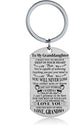 Granddaughter Keychain Key Ring Believe Inspirational Gifts from Grandma Grandmother Birthday Graduation Christmas Gifts Jewelry Grandma To Granddaughter Gifts