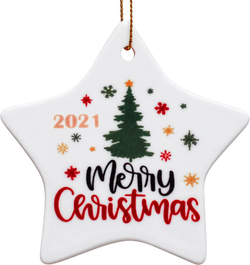 Heart's Sign Ceramic First Christmas in New Home Ornament 2021 | Xmas New Homeowner | New Home Gifts for Home | Our First Apartment Ornament 2021 | New House Gifts for Newlyweds Home