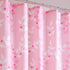 BAIHT HOME Pink Leaves Decor Soft Fabric Shower Curtain Water-Repellent Eco-Friendly Cute Polyester Fabric Bath Curtains, 72" X 72"