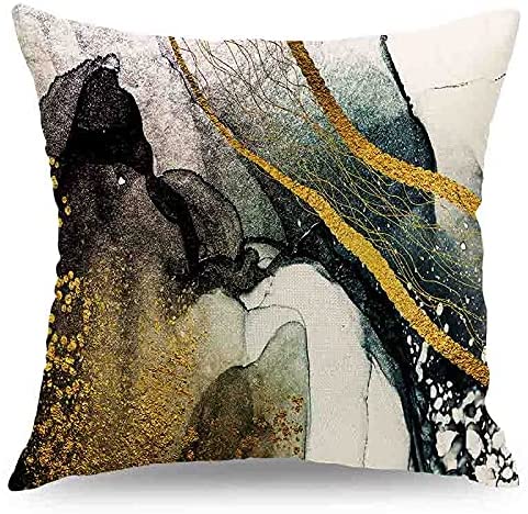 CARROLL Throw Pillow Covers Decorative Pillows for Couch Pillows 18 x 18 Inch Modern Marble Throw Pillow Cases for Bedroom Sofa Living Room Home Decor Set of 4