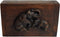 Design by UnseenThailand Vintage Thai Teak Wood Box with Elephants 100% Handmade (Wooden Elephant)