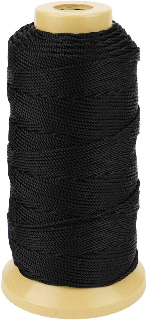 328 Feet Twisted Nylon Line Twine String Cord for Gardening Marking DIY Projects Crafting Masonry (Black, 1.5mm-328 feet)