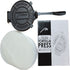 MABUA 8 Inches Cast Iron Tortilla Press Heavy Duty Pre-seasoned Roti Maker, Tortilla Maker, Dough Press - Pataconera with 100 Tortilla Wax Paper Free Replacement If Damaged in 30 Days.