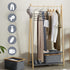 HuaQi Pants Hangers Space Saving Hangers for Closet Organizer Non Slip Closet Storage Organizer for Jeans Towels Scarves (Black, 4)
