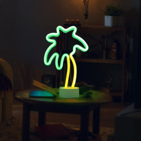 SUNYPLAY Neon Sign, Cocount Tree Led Neon Lights USB or Battery Powered LED Neon Signs for Wall Decor, Bedroom, Living Room, Bar, Party, Christmas Decorations (Cocount Tree)
