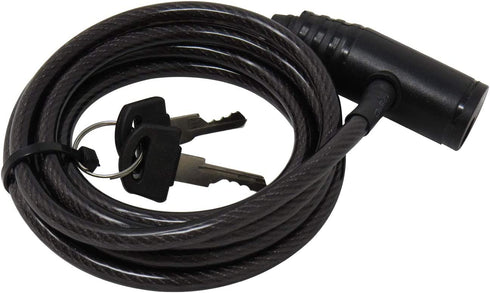 Vosker 2 Keys Cable Lock for Security Cameras | 6 Feet Long Flexible Braided Steel | Universal Locking Cable and Flexible Lock Cable (Protection Box Support)