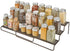 mDesign Adjustable, Expandable Kitchen Wire Metal Storage Cabinet, Cupboard, Food Pantry, Shelf Organizer Spice Bottle Rack Holder - 3 Level Storage - Up to 25" Wide - Bronze