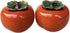 2 PackCeramic tea Storage Container Tea tins,Tea Seal Jar and well-made cute Persimmon Canister, Tea caddy with Lid Kitchen be a suitable container for loose tea, herbs, spices, salt