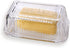 Glass Butter Dish with Lid from 1500 C Tabletop Farm-house Heavy Thick Cover Clear 2-Piece Keeper for Countertop European holder sticks Kitchen Dishwasher Safe