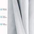 RYB HOME White Outdoor Curtains - Extra Wide Waterproof Windproof Privacy Sun Block UV Protection Drape for Backyard Gazebo Pergola Patio, Width 100 x Length 95, Grayish White