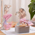 Mermaid Bathroom Decor,Mermaid Gifts for Girls 4.72" Tall Room Shelf Resin Mediterranean Princess Statue Ornament Figurines Sculpture Angel Crafts Collectible Ocean Sea Goddess