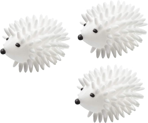 3pcs Hedgehog Dryer Balls Reusable Dryer Porcupine Ball for Dryer Machine Anti Static Soft Laundry Washing Balls (White)