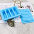 Suwimut 2 Pack Silicone Butter Mold Tray, Butter Maker with Lid Storage Jar, Large 4 Cavities Rectangle Butter Container for Butter, Energy Bar, Soap Bar, Muffin, Brownie, Pudding (Blue, Green)