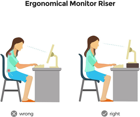 SONGMICS Monitor Stand Riser with Storage Organizer Office Computer Desk Laptop Cellphone TV Printer Stand Desktop Container Bamboo Wood Natural ULLD201