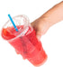 GOLDEN APPLE, 32oz-25sets. Clear Plastic Cups with Flat lids X hole (25cups +25lids) BPA Free