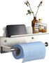 Toilet Paper Holder, Goowin Toilet Paper Holder with Shelf, Durable Stainless Steel Toilet Paper Roll Holder Wall Mount, Double Roll Tissue Holder Dispenser for Bathroom (Brushed Nickel)