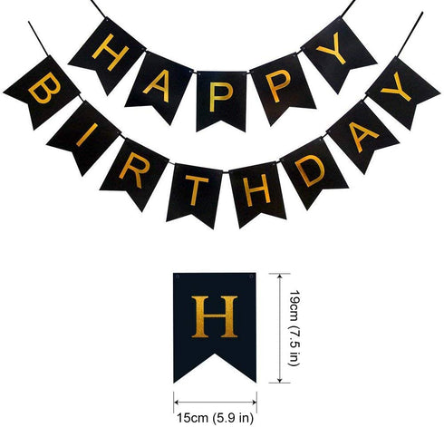 HankRobot 70th Birthday Decorations Party Supplies?42pack? Gold Number Balloon 70 Happy Birthday Banner Latex Balloons(Black, Golden) Confetti Balloons -Great for 70 Seventy Years Old Birthday Party