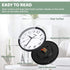 Hippih Black Wall Clock Silent Non Ticking Quality Quartz, 10 Inch Round Easy to Read for Home Office School Clock 2 Pack