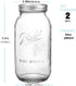 Wide Mouth Mason Jars 64 oz 2 Pack Half Gallon Mason Jars with Airtight Lid and Band, Large Clear Glass Mason Jars for Canning, Fermenting, Pickling, Storing