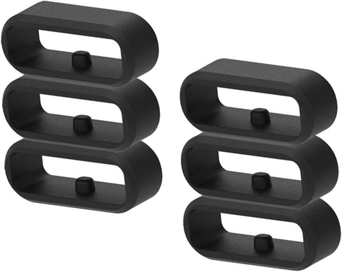 6-Pack Fastener Rings Compatible with Fitbit Versa 4/Versa 3/Versa 2/Versa/Sense/Sense 2/Versa Lite/Versa SE Band Keeper, Silicone Replacement Watch Band Loop/Holder/Retainer