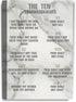 IPIC - The Ten Commandments(White Marble Texture). Giclee Canvas Print Wall Art for Home Decor and Wall Decor.7#F (18x12 x1.5)