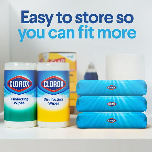 Clorox Disinfecting Wipes, Bleach Free Cleaning Wipes, Fresh Scent, Moisture Seal Lid, 75 Wipes, Pack of 3 (New Packaging)