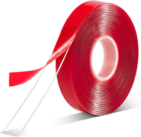 Double Sided Tape Heavy Duty - 1/2"10' Acrylic Strong Adhesive Removable Double Sided Mounting Tape Clear for Carpet Fix/Home Office Wall/DIY Crafts/Poster/LED Lights/Car Glass Decor