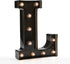 OYCBUZO Light Up Black Alphabet Marquee Letters Sign LED Marquee Number Lights Sign for Night Light Home Bar Christmas Lamp Birthday Party Wedding Decoration L