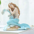 Mermaid Bathroom Decor,Mermaid Gifts for Girls 4.72" Tall Room Shelf Resin Mediterranean Princess Statue Ornament Figurines Sculpture Angel Home Crafts Collectible Ocean Sea Goddess