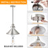 PoKat Industrial Metal Pendant Light, Modern Adjustable Hanging Light Fixtures, Nickel Farmhouse Style Ceiling Lamp for Kitchen Island Dinning Table Hallway Bedroom Indoor Entryway, E26 Base,2 Pack