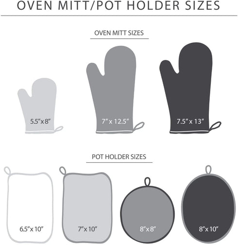 KitchenAid Asteroid Cotton Oven Mitts with Silicone Grip, Set of 2, Grey, 2 Count