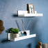 IEEK 15 Inch White Floating Wall Shelf,Modern Picture Display Ledge and Wall Book Shelves for Kids Room,Wall Storage Rack for Bedroom/Living Room/Office,Set of 3
