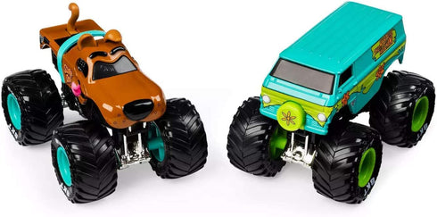 Monster Jam, Official Scooby Doo Vs. Mysterty Machine Die-Cast Monster Trucks, 1: 64 Scale, 2 Pack