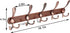PHINGEER Wall Mounted Coat Rack, Heavy Duty Coat Rack with 5 Tri Metal Hooks, Stainless Steel Coat Hooks for Hanging Coats , Jacket, Hanger, Hat, Bag, Towel, Purse (Antique Copper, 2 Packs)