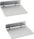 SinLoon 6 Inch Small Shelf in Flat Satin Aluminum Bathroom Shelf Wall Mount for Small Speaker Smartphone, Tablet, Toiletries Silver 2 Pack