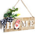 Welcome Home Sign Wreath Front Porch Door Gnomes Sweet Gnome Interchangeable Hanging Decor, Seasonal Wood Rustic Housewarming Gift Farmhouse Wall Ornament Holiday Decorations - 12"