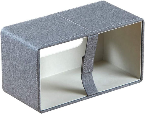 Stylish PU Leather Tissue Box Holder, Square Napkin Holder Pumping Paper Case Dispenser, Facial Tissue Holder with Magnetic Bottom for Home Office Car Automotive Decoration (Gray)