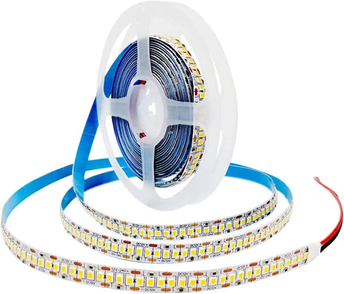 Tesfish 12V LED Strip Lights, 240 LEDs / M, Total 1200 LEDs Natural White 4000K 16.4 ft LED Light Strip 2835 IP20 LED Tape Lights Super Bright for Bedroom, Shelf Kitchen Decoration