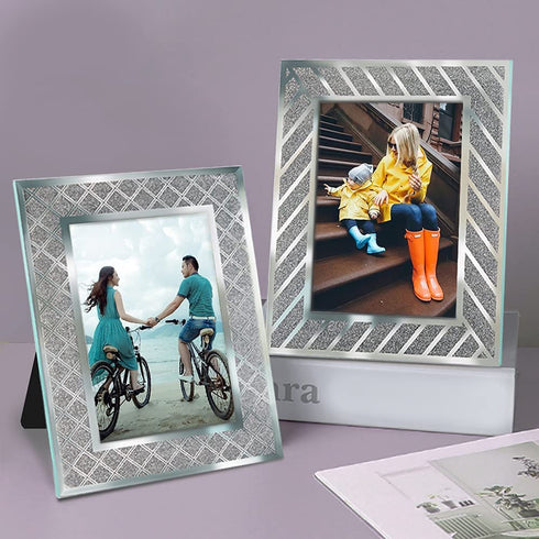 SixCivet Picture Frames,4x6 Glass Picture Frames,Set of 2 Picture Frames Fit Photo 4 by 6 Inch for Tabletop Display