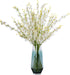 Nubry 12pcs Artificial Orchids Flowers Fake Silk Dancing Lady Orchid Faux Long Stem Flowers in Bulk for Home Wedding Office Party Festive Indoor Outdoor Decoration (White)