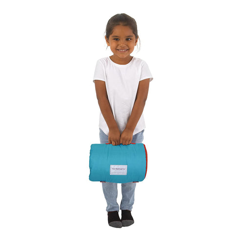 Disney Moana Feel The Waves Aqua, Coral & Violet with Pua Pig & Tropical Flowers Toddler Nap Mat, Aqua, Orange, Purple, White