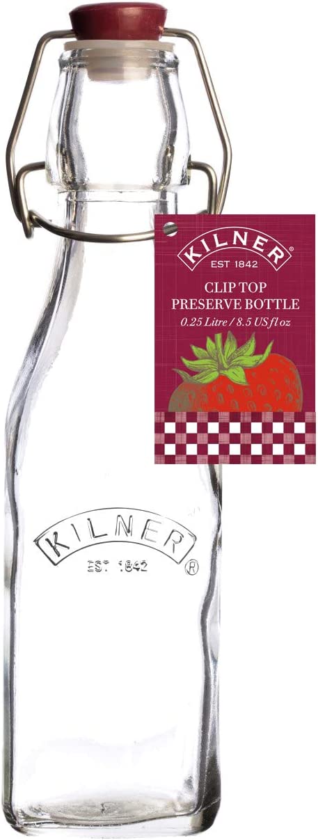 Kilner Square Clip Top Bottle, 9-Fl Oz