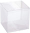 BENECREAT 30 Pack 3.5x3.5x3.5 Inches Clear Plastic Party Favor Box for Valentine's Day Choclates and Wedding Party Candy Cookies Favors
