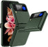 Vizvera for Samsung Galaxy Z Flip 3 Case with Hinge Protection (2021)- Z Flip 3 Armor Case- Silicone All-Inclusive Shockproof Case for Galaxy Z Flip 3(Green)