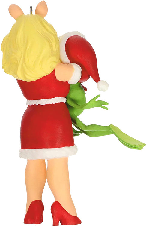 Hallmark Keepsake Christmas Ornament 2021, The Muppets Kermit and Miss Piggy Kermit's Holiday Hug