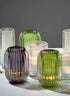 Serene Spaces Living Green Optical Glass Votive Holder, Perfect for Weddings and Home D©cor, Measures 5" Tall and 3.5" Diameter